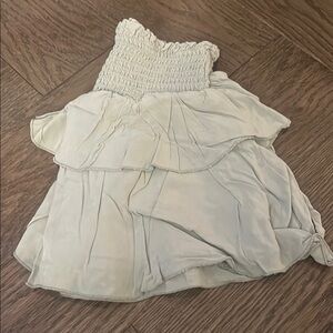 Elegant Cream Ruffled Dress